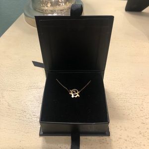 The M Jewelers Gold Initial “A” Choker Necklace